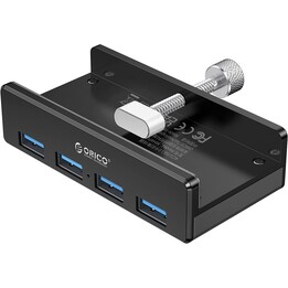 Orico HUB 4X USB-A 3.0,5 GBPS,CLIP-TYPE, ALU, BLK