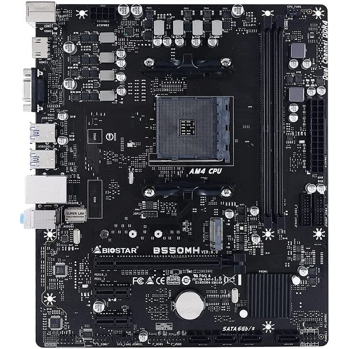 Biostar B760MX2-E D4 placa-mãe Intel B760 LGA 1700 micro ATX