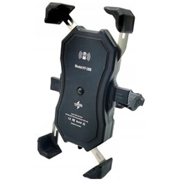 FREEDCONN MC1W MOTORCYCLE PHONE HOLDER WITH INDUCTIVE CHARGER + BM2R STEERING TUBE FIXATION