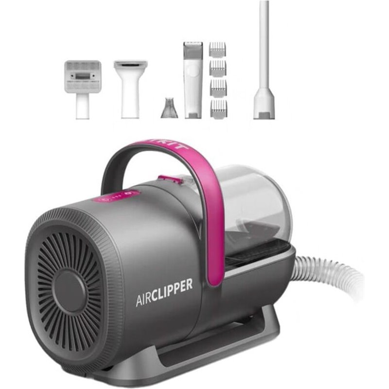 Pet Grooming Kit with Vacuum Cleaner 5 in 1 Grooming Vacuum Kit Black