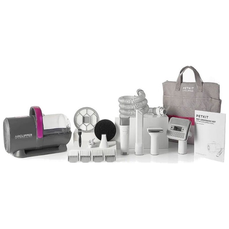 Pet Grooming Kit with Vacuum Cleaner 5 in 1 Grooming Vacuum Kit Black