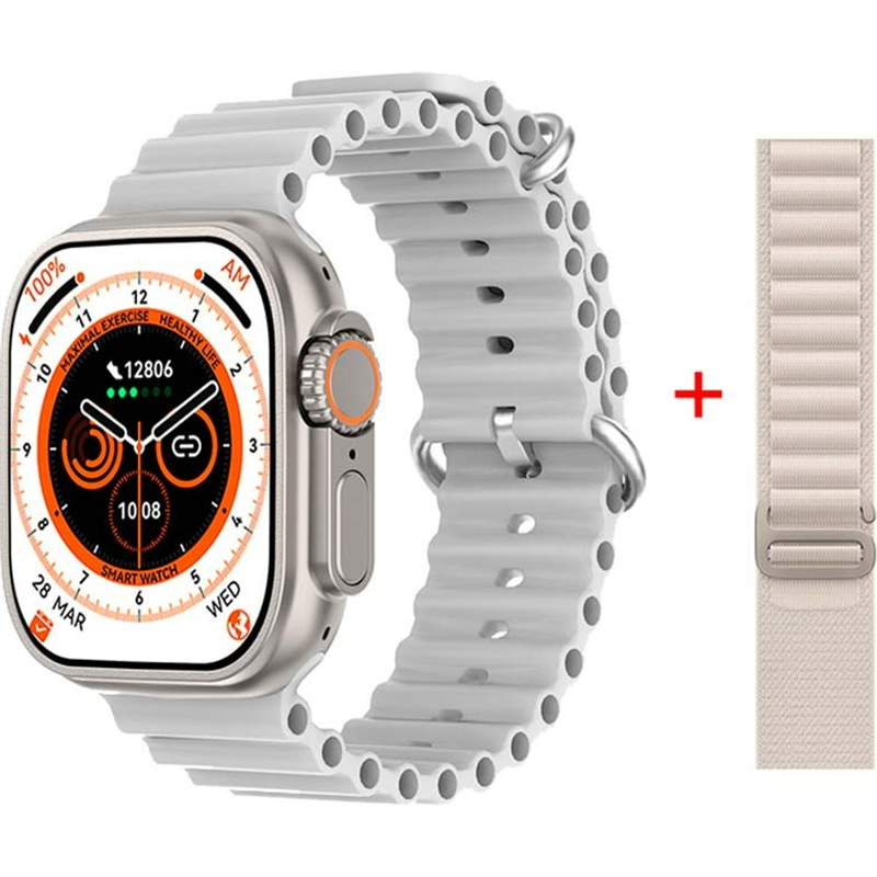 DT NO.1 DT8 Ultra Max Prateado - Smartwatch