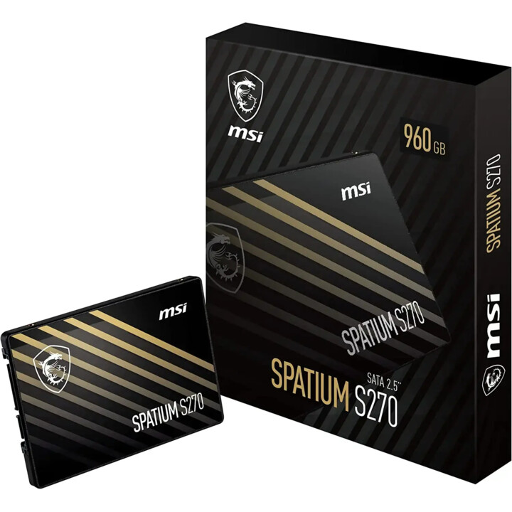 Msi Spatium S270 SSD Sata 2.5 960GB Black