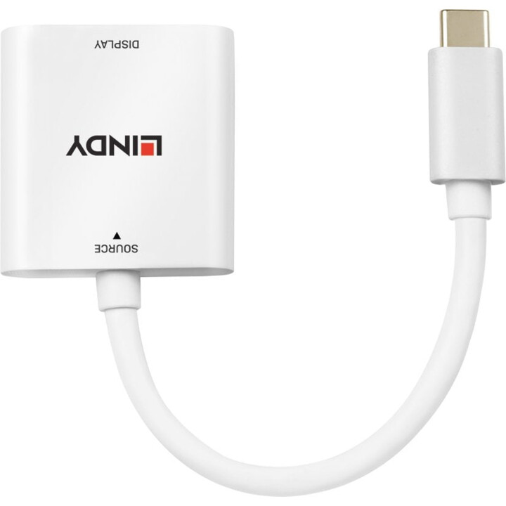 Lindy USB Type C para HDMI 4K60 Conversor branco