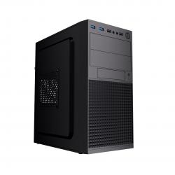 Gembird Caja de ordenador Mini-torre Fornax K300, Micro-ATX, 2x USB 3.0 + 2x USB 2.0, negro