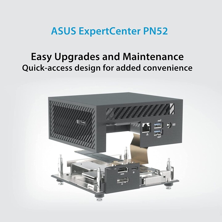 ASUS ExpertCenter PN52-BBR758HD Mini Ordenador Barebone AMD Ryzen 7 WiFi Negro