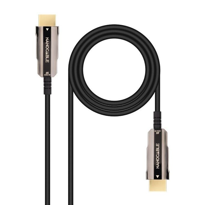 HDMI 2.0-Kabel AOC 4K Nanocable 10.15.2020/ HDMI-Stecker - HDMI-Stecker/ 20 m/ Schwarz