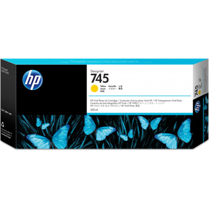Hp Cartucho De Tinta Designjet 745 Amarillo De 300 Ml