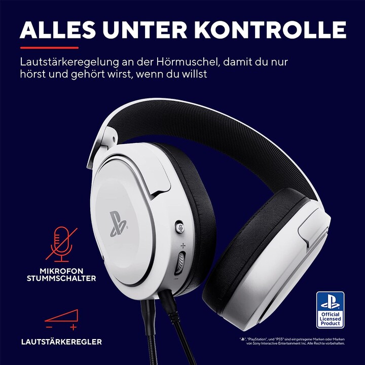 Trust GXT 498 Forta Auriculares Alámbrico Diadema Juego Negro, Blanco