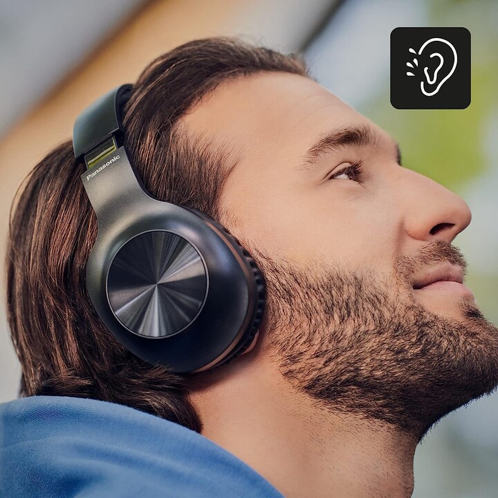 Casque sans fil Panasonic RB-HX220B/avec microphone/Bluetooth/noir