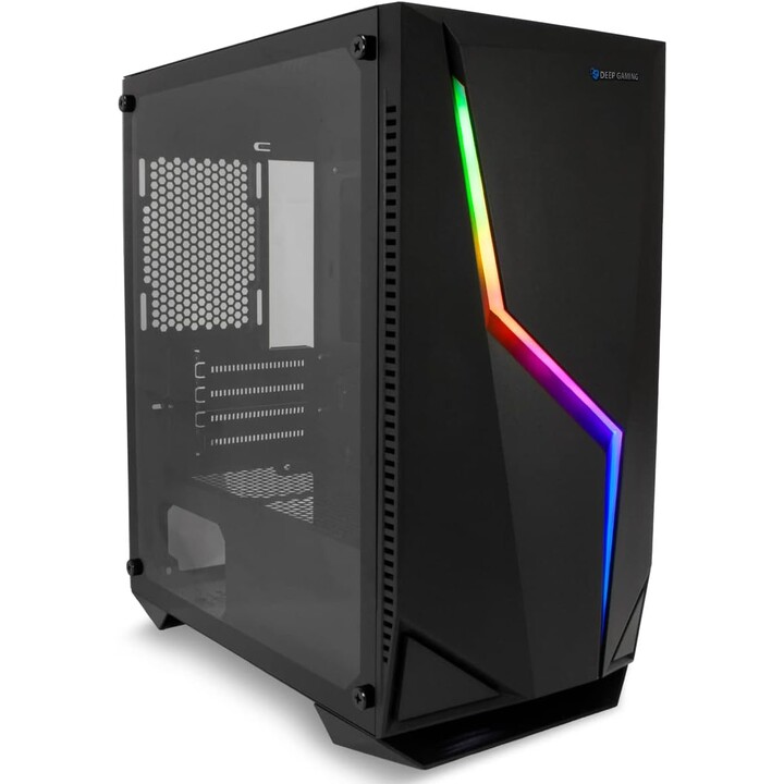 COOLBOX M235 SEMITOWER/MICRO-ATX CASE S/USB3.0 SORGENTE NERO RGB
