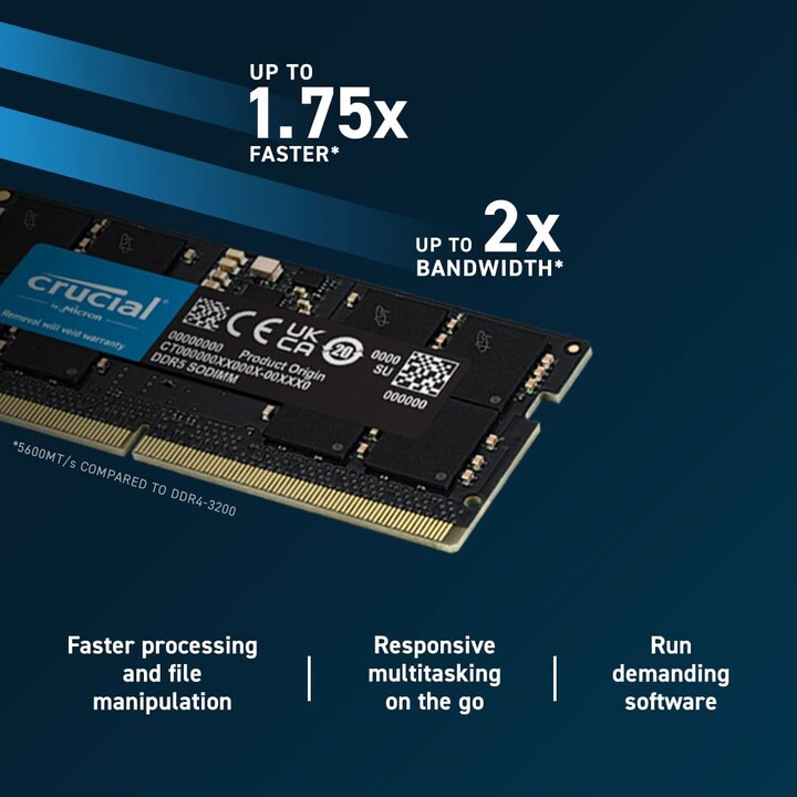 S/O 16GB DDR5 PC 5600 Crucial CT16G56C46S5