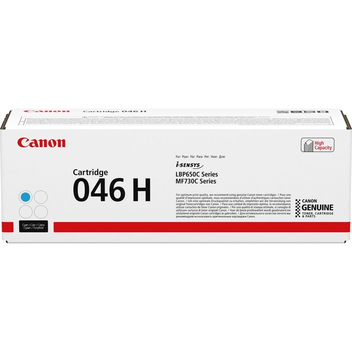 Toner d&39origine Canon 046H cyan haute capacité de 5 000 pages (1253C002)