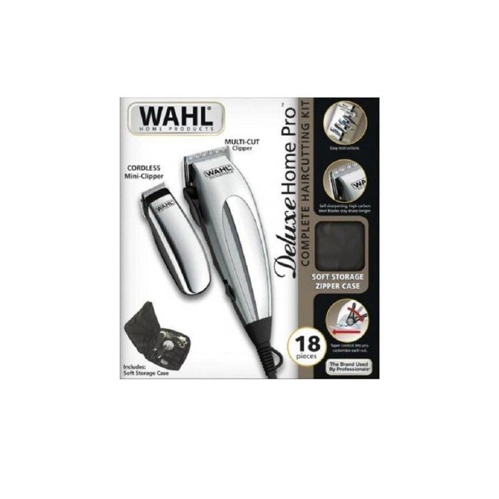 Tondeuse à cheveux Wahl Deluxe HomePro + tondeuse / 16 accessoires