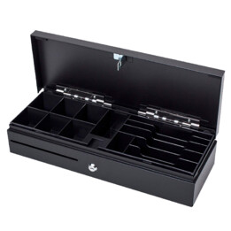TIROIR CAISSE MUSTEK 46CM NOIR VERTICAL