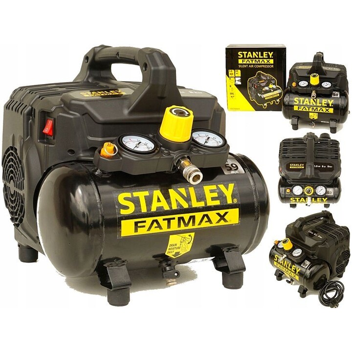Compressor sem óleo Stanley 6L 550W 8BR