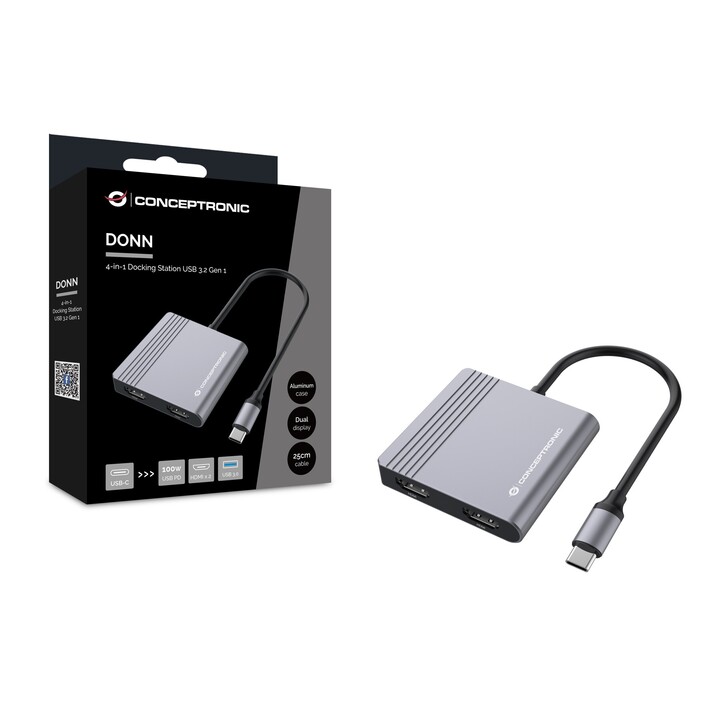 CONCEPTRONIC DOCKING USB 3.2 GEN 1, 4 EM 1