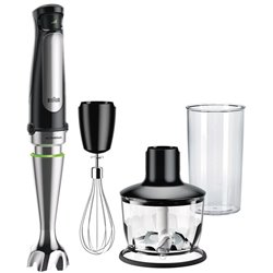 Braun mq 7035x 0,6 l frullatore a immersione 1000 w nero, acciaio satinato