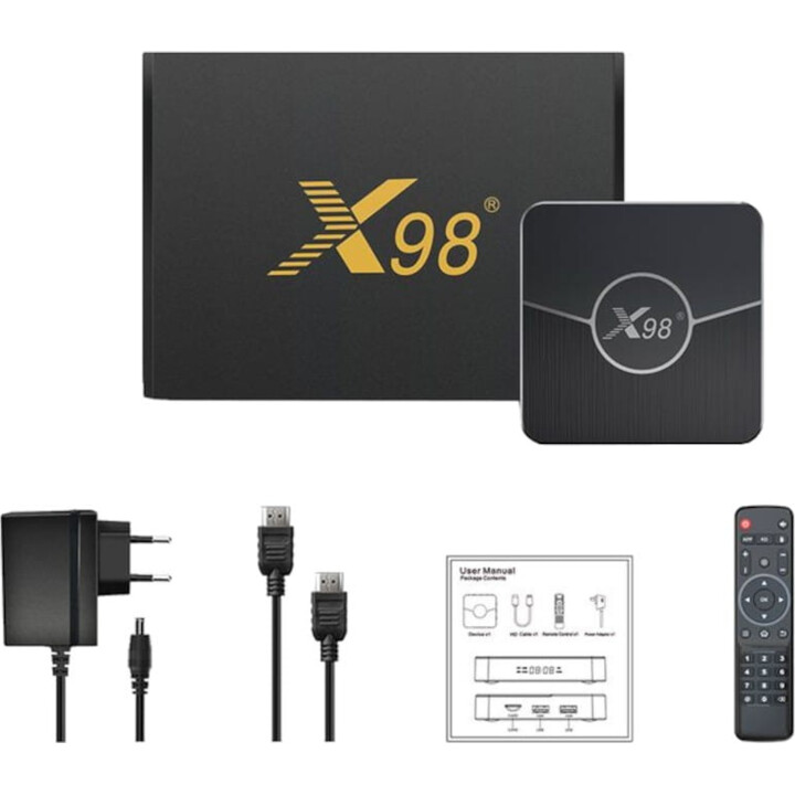 X98 Plus S905W2 4GB 64GB Dual Wifi Bluetooth Android 11 Android TV
