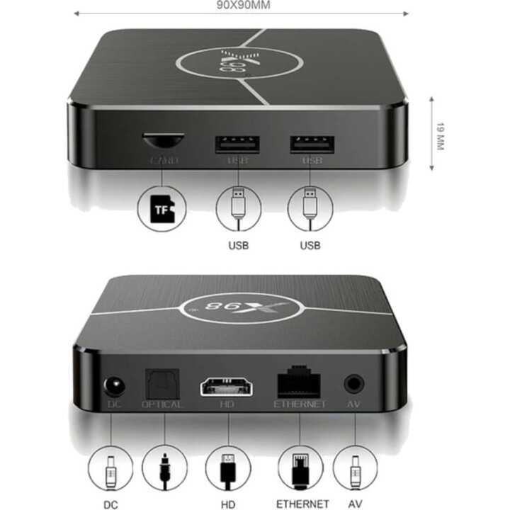 X98 Plus S905W2 4GB 32GB Dual Wifi Bluetooth Android 11 Android TV