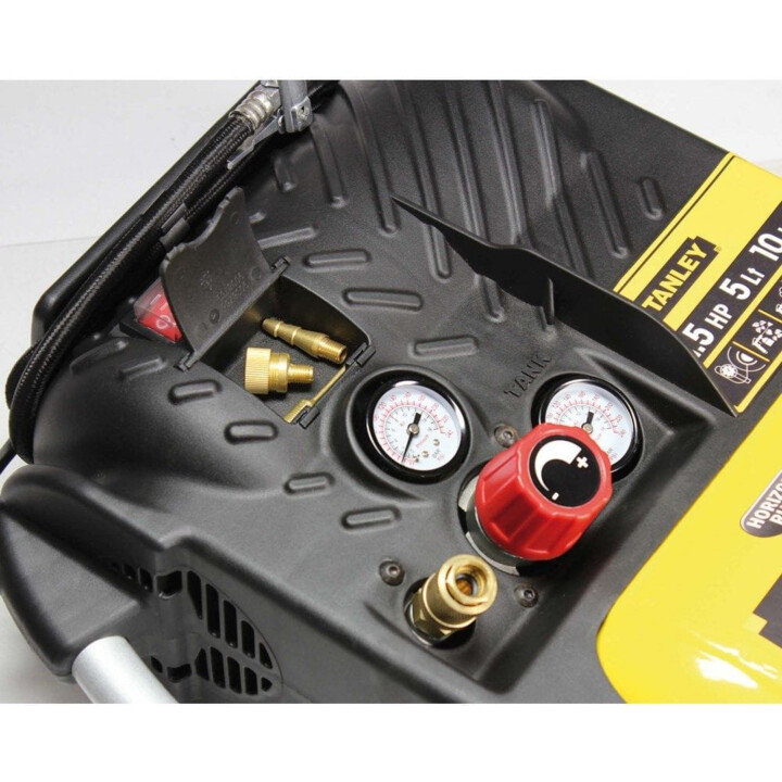 Stanley AIR-BOSS, Compresor de aire sin aceite 230V 1,5Km 5L, Profesional portátil, Negro