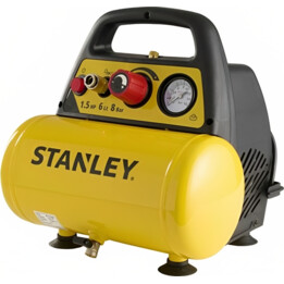 Stanley C6BB34STN039, compressore senza olio 230V 1,5HP 6L, serbatoio ad alta pressione, giallo