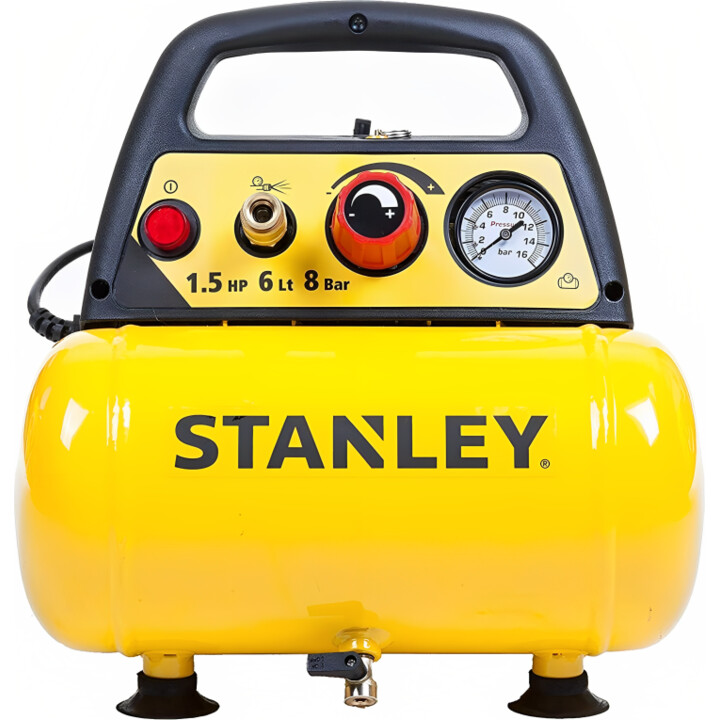 Stanley C6BB34STN039, Compresor sin aceite 230V 1.5HP 6L, Depósito de alta presión, Amarillo