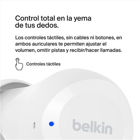 Belkin Auriculares Soundform Bolttrue Inalámbrico Blanco