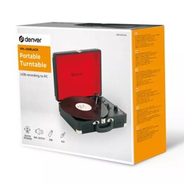 DENVER VPL-120BLACK USB-Plattenspieler schwarz