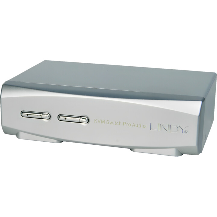 Lindy 2 Port Displayport 1.2 KVM Switch P Grau