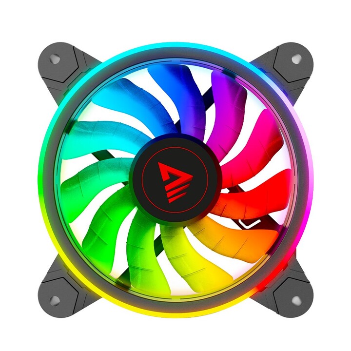 SAVIO FAN-01 Ventilador ARGB de 120 mm en pack de 4 unidades con controlador y mando a distancia