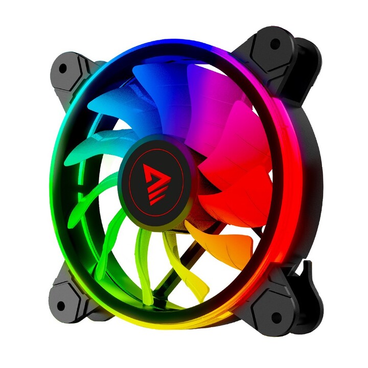 SAVIO FAN-01 120mm ARGB fan in a pack of 4 units with controller and remote control