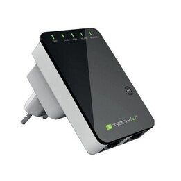 Techly I-WL-REPEATER2 Fast Ethernet Roteador sem fio preto, branco