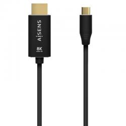 Aisens A109-0711 Konverterkabel/USB-Typ-C-Stecker/HDMI-8K-Stecker/1 m/Schwarz