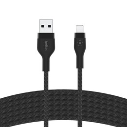 Belkin Cavo USB-A a LTG Oplot, Silicone, 3M Nero