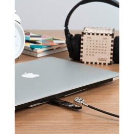 Blade cable lock adapter with cable with lock with key - Black