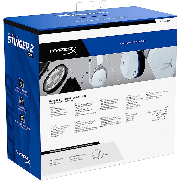 Cuffie da gioco Hyperx Cloud Stinger 2 Core, Ps, bianche