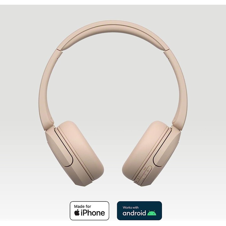 Cuffie wireless Sony WH-CH520/ con microfono/ Bluetooth/ beige