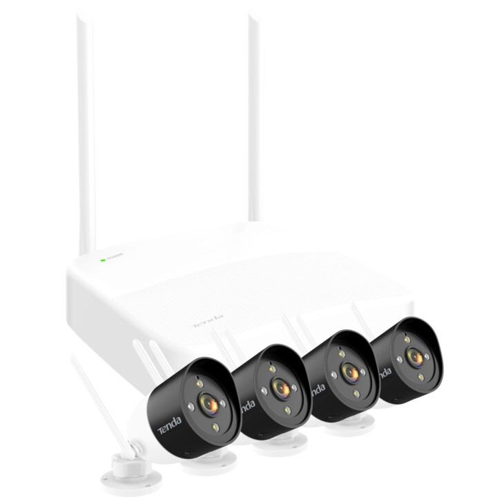 Tenda K4W-3TC 4-Kanal-Wireless-HD-Videosicherheitsset Weiß