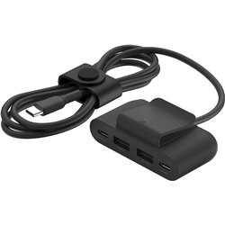 4 port usb power ext 2xc 2xa 30w bk