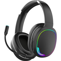 Fones de ouvido sem fio para jogos com microfone My Way BH82/Jack 3.5/Preto