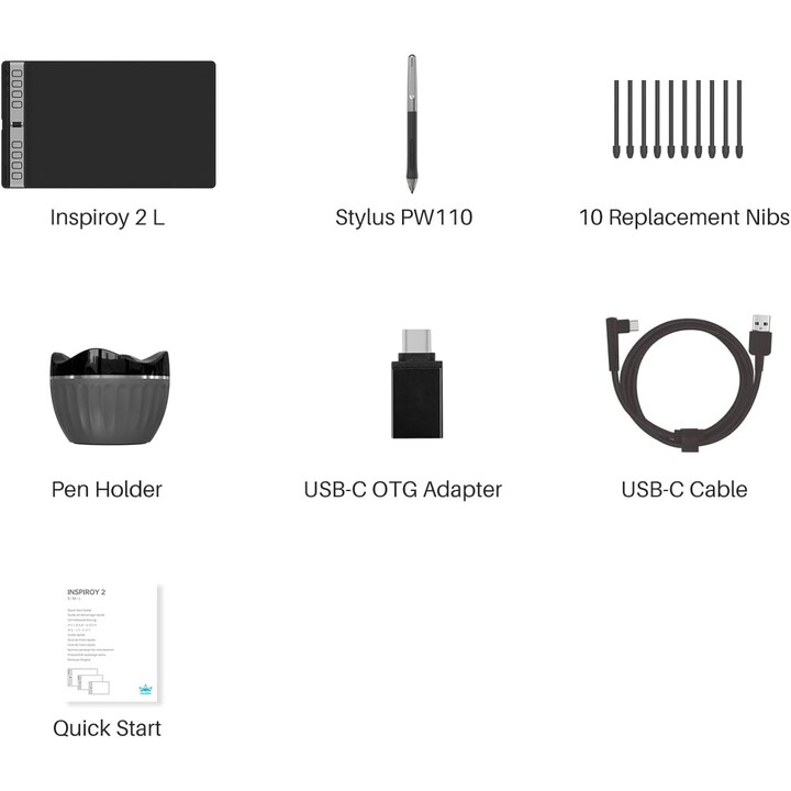 Inspiroy 2L Black Graphics Tablet