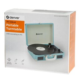 DENVER VPL-120BLUE tocadiscos USB azul