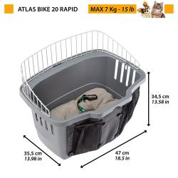 FERPLAST Atlas Bike 20 Rapid - Cesta para bicicleta de mascotas