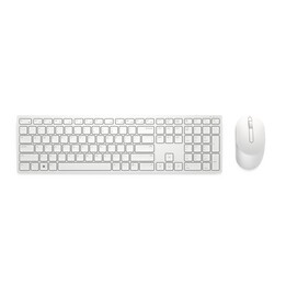 Conjunto de teclado e mouse Dell Pro KM5221W branco (sem fio, USB, QWERTZ, óptico)