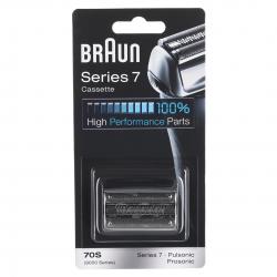 BRAUN Series 7 70S Lámina y cortador de repuesto para afeitadora eléctrica Series 7, Pulsonic, Prosonic Negro