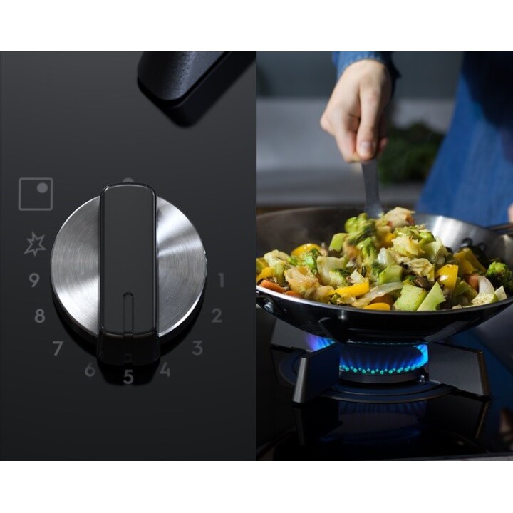 Fogão de indução de gás misto Electrolux 2 zonas 60 cm preto