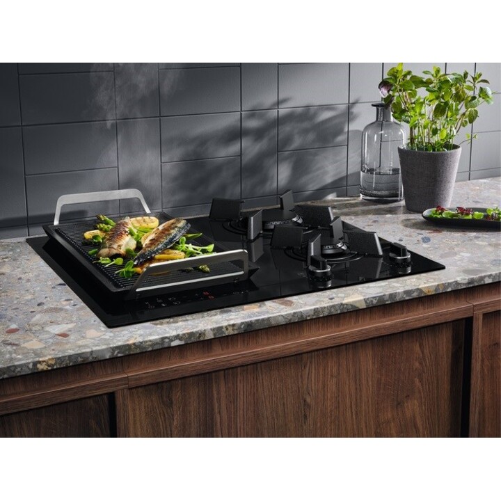 Placa De Inducción De Gas Mixta De 2 Zonas Electrolux 60 Cm Negro
