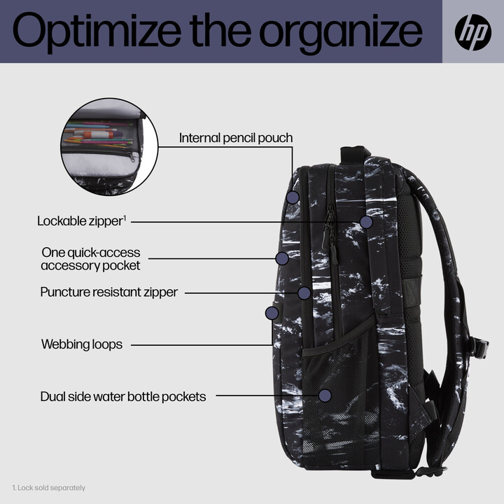 Hp campus xl marble stone backpack