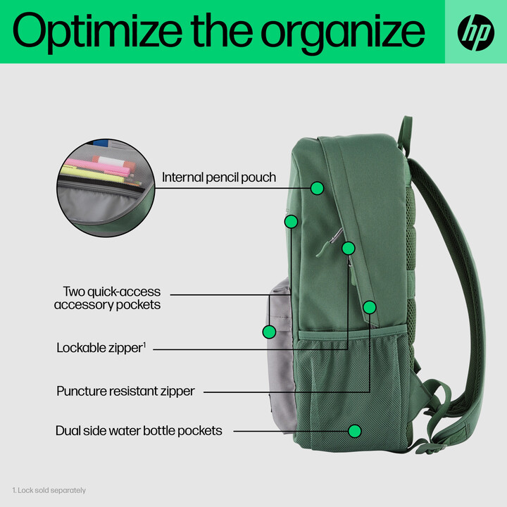 mochila verde campus hp